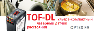 Ультра-компактный лазерный датчик расстояния серии TOF-DL Ультра-компактный лазерный датчик расстояния серии TOF-DL